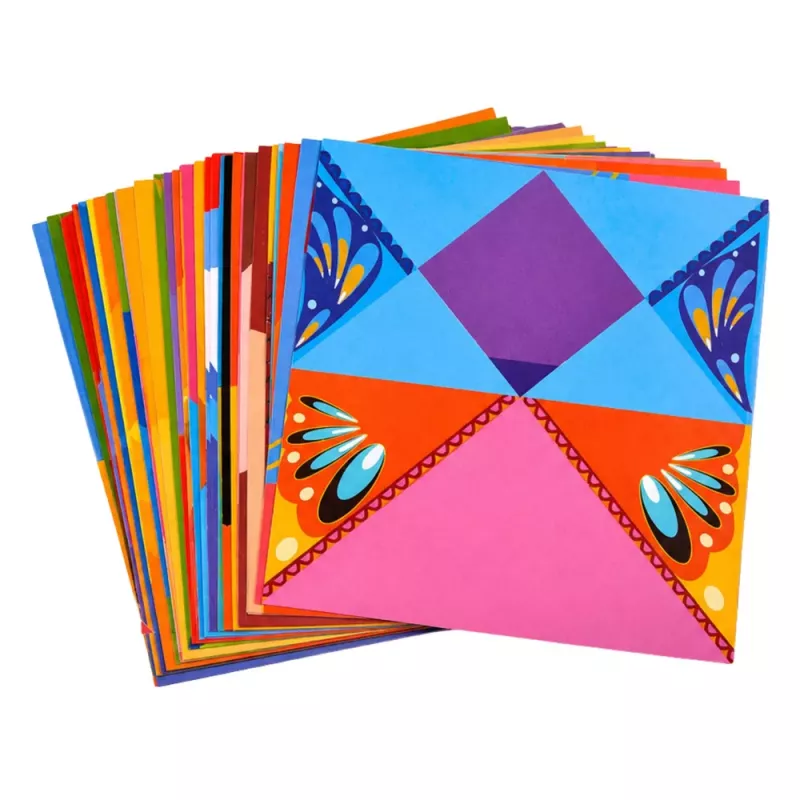 LEAN Origami komplekt värvilise paberi ja juhendiga 100 lehte