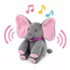 LEAN TOYS Plush Interactive Elephant Moves Ears Plays Melodies Peek-a-boo Game
