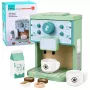 LEAN TOYS Puidust kohvimasina komplekt tasside, piima ja tarvikutega lastele