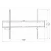 ART AR-95 Fikseeritud TV seinakinnitus 55-100 tolli ekraanidele, 140 kg kandevõime, VESA 900x600, 33 mm profiil, must