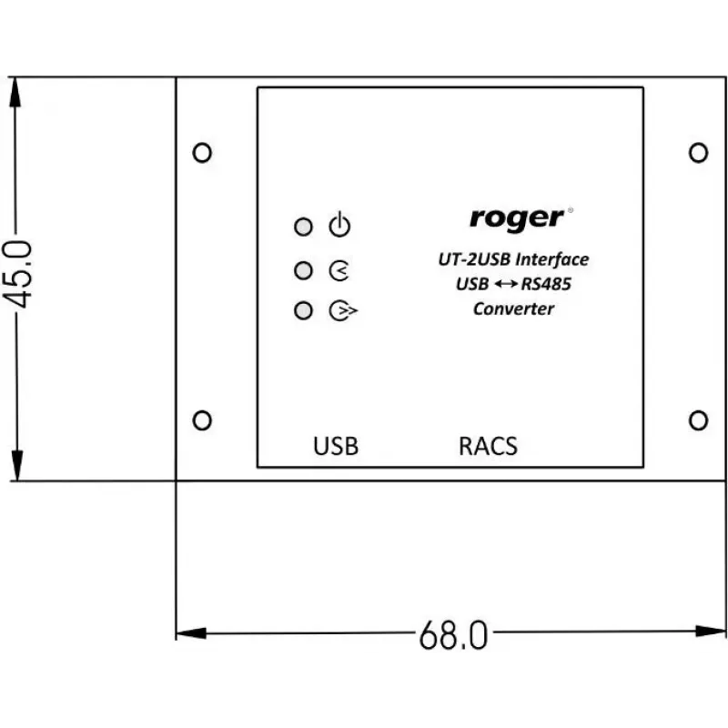 ROGER UT-2 USB Interface - Programmeerimiskaas väravate automatiseerimiseks