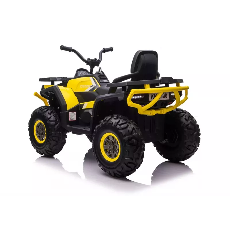 QUAD LOCK Electric Ride On Quad XMX607 lastele LED-tulede ja MP3-ga - Kollane