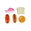 LEAN TOYS Hot-Dog Set for Cutting Ingredients in a Basket
