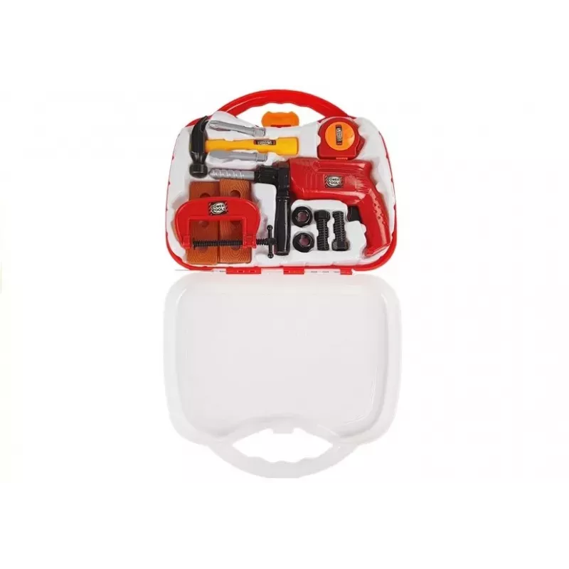 LEAN TOYS Tööriistakomplekt kohvris, puur, kruvid, haamer