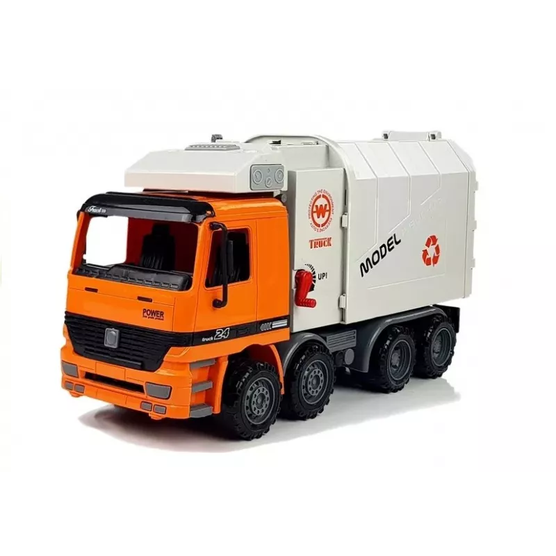 LEAN TOYS Powered Garbage Truck Trash Can