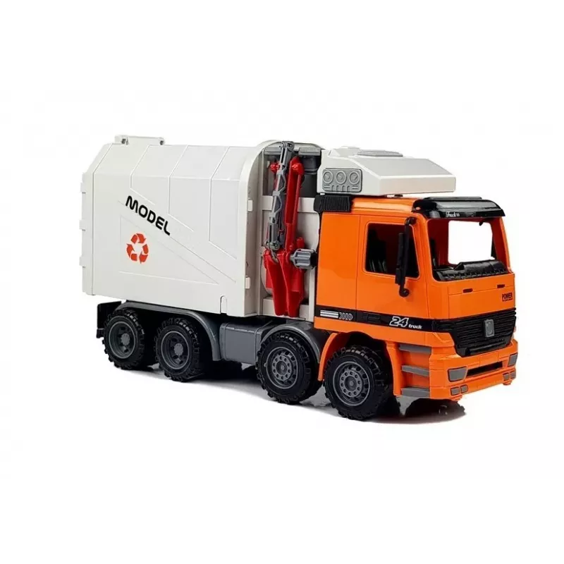 LEAN TOYS Powered Garbage Truck Trash Can