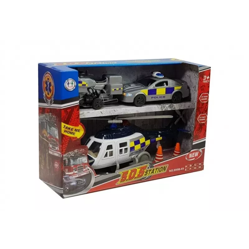 LEAN TOYS Politseikomplekt tulede ja heliga