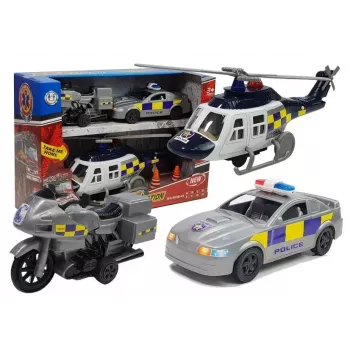 LEAN TOYS Politseikomplekt tulede ja heliga