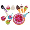 LEAN TOYS Magustoitude, magustoitude, jäätise, küpsiste ja aksessuaaride komplekt - Teeseldud toidumängu komplekt