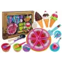 LEAN TOYS Magustoitude, magustoitude, jäätise, küpsiste ja aksessuaaride komplekt - Teeseldud toidumängu komplekt