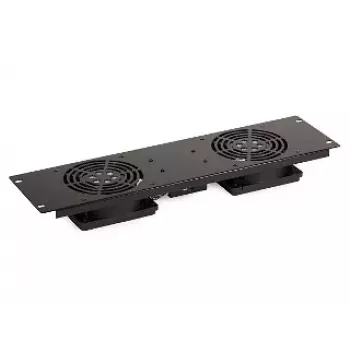 SIGNAL Ventilaatoripaneel A19-2W 19 inch riiulile 2U 2 ventilaatorit 160m³/h 230V Must