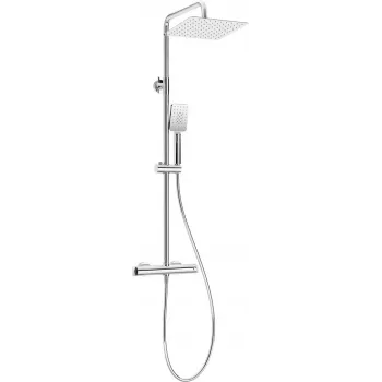 DEANTE Dušipea termostaatilise segistiga - Vihmadušisüsteem käsidušiga, kroom, 250mm laedušš