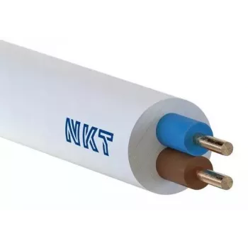NKT majanduskaabel OMY 2x1mm2 300/300V valge rull 100m