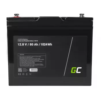 Greencell LiFePO4 Aku fotogalvaanilistele haagissuvilatele ja paatidele 12V 12.8V 80Ah