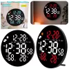 LEAN Digital LED seinakell kuupäeva, temperatuuri, niiskuse, alarmi ja kaugjuhtimispuldiga 25 cm