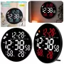 LEAN Digital LED seinakell kuupäeva, temperatuuri, niiskuse, alarmi ja kaugjuhtimispuldiga 25 cm