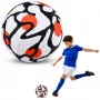 LEAN TOYS treeningjalgpall muruväljakule, valge ja oranž, 22 cm, suurus 5