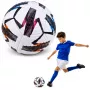 LEAN TOYS Treenijalgpall muruväljakule, valge, mustriga, 22 cm, suurus 5