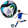 LEAN TOYS treeningjalgpall muruväljakule, must ja sinine, 22 cm, suurus 5