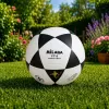 LEAN TOYS Treeningjalgpall muruväljakule must-valge Milasa 22cm suurus 5