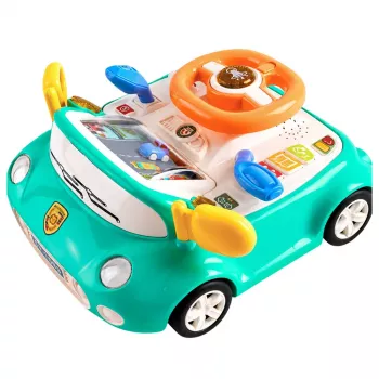LEAN TOYS Interaktiivne paneel autojuhtimise simulaator autotulede ja -helidega sinine