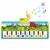 LEAN TOYS Hariv muusikaline matt klaver loomade helid pillihelid 100x36 cm