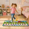 LEAN TOYS Hariv muusikaline matt klaver loomade helid pillihelid 100x36 cm