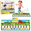LEAN TOYS Hariv muusikaline matt klaver loomade helid pillihelid 100x36 cm