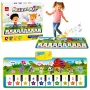 LEAN TOYS Hariv muusikaline matt klaver loomade helid pillihelid 100x36 cm