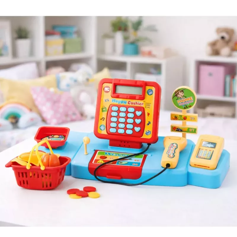 LEAN TOYS Interaktiivne ostukorv skanneri ja kaaluga