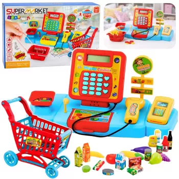 LEAN TOYS Interaktiivne ostukorv skanneri ja kaaluga
