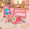LEAN TOYS Interaktiivne Beebinukk Pissimine Käru Hälli Aksessuaaride 3-ühes Komplekt