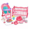 LEAN TOYS 3-in-1 Interactive Baby Doll Peeing Cradle Stroller Accessories Set