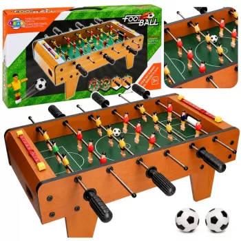 LEAN TOYS Lauajalgpall Mänguautomaat Mini Puidust Mängulaud 50x25 cm