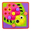 LEAN TOYS Nööpmosaiikpuzzle Loominguline Geomeetriline Puzzle Seened 46 tk