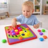 LEAN TOYS Nööpmosaiikpuzzle Loominguline Geomeetriline Puzzle Seened 46 tk