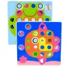 LEAN TOYS Nööpmosaiikpuzzle Loominguline Geomeetriline Puzzle Seened 46 tk