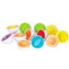 LEAN TOYS Hariv munasorter, kujude sobitamine, värvilised puuviljad, 12 tk.