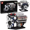 LEAN TOYS Ehitusklotsid V8 mootori mehaaniline mudel liikuvate kolbidega 552 tk