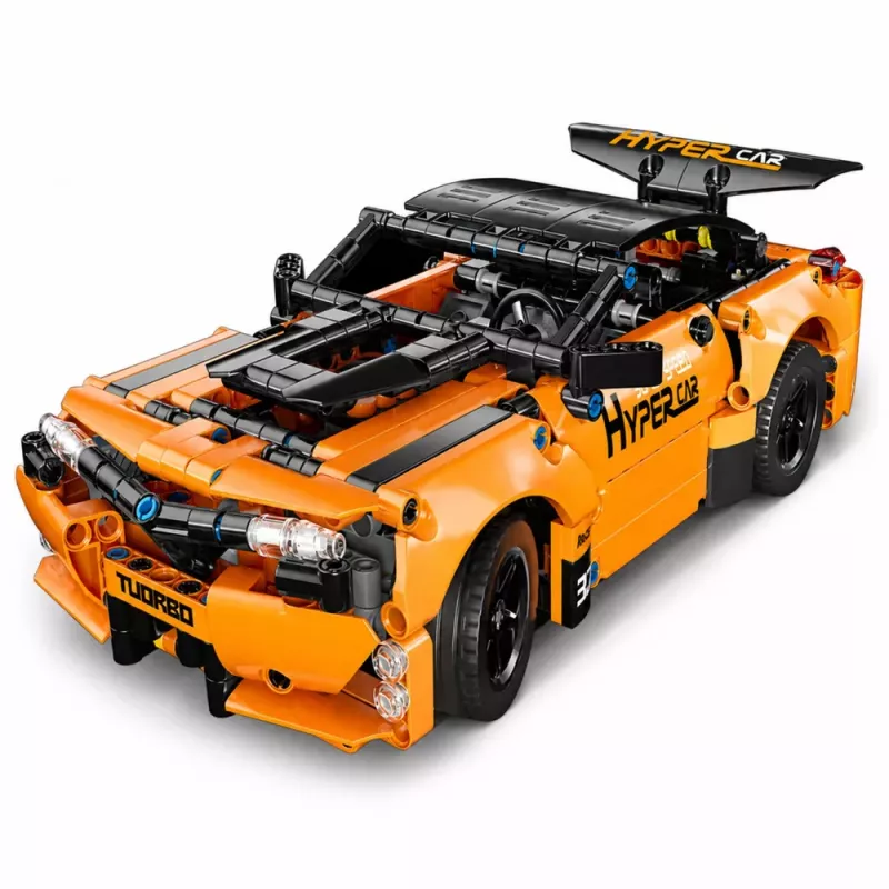 LEAN TOYS RC Auto Kaugjuhitav Ehituse Klotsid Oranž 545 tk.