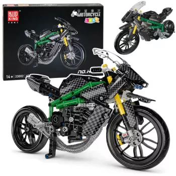 LEAN TOYS Ehitusklotsid Võidusõidumootorratas Sport Must 656 tk