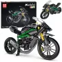 LEAN TOYS Ehitusklotsid Võidusõidumootorratas Sport Must 656 tk