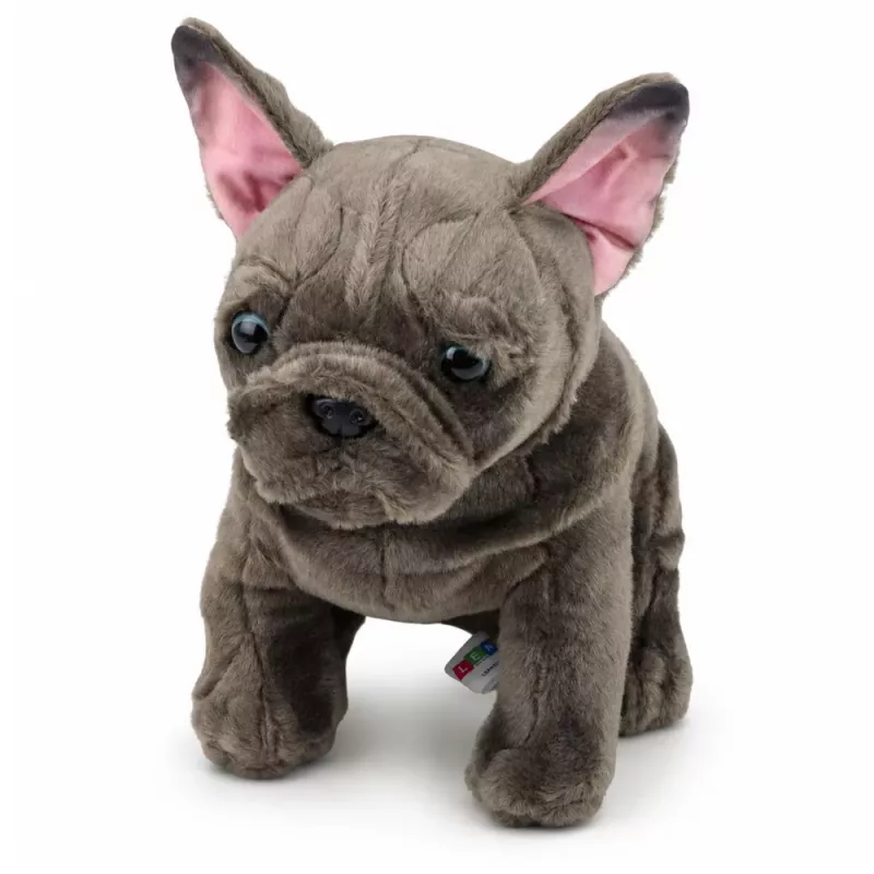 LEAN TOYS Pehme mänguasi Prantsuse buldog Pruun 22 cm
