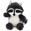 LEAN TOYS Plush Toy Cuddly Animal Raccoon White and Gray 25 cm