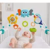 LEAN TOYS Meeleelamuskaar Elevandiga Võrevoodi, Turvatooli, Käru jaoks, Peegel, Kõristi