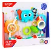 LEAN TOYS Meeleelamuskaar Elevandiga Võrevoodi, Turvatooli, Käru jaoks, Peegel, Kõristi
