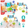 LEAN TOYS Meeleelamuskaar Elevandiga Võrevoodi, Turvatooli, Käru jaoks, Peegel, Kõristi