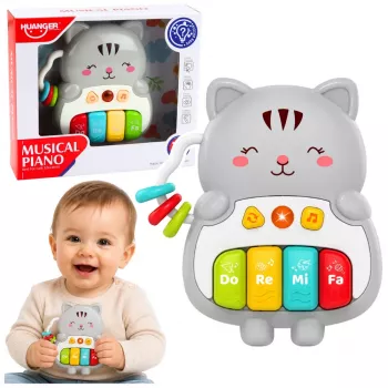 LEAN TOYS Muusikaline mängukassiklaver hariv väikelastele meloodiad helid