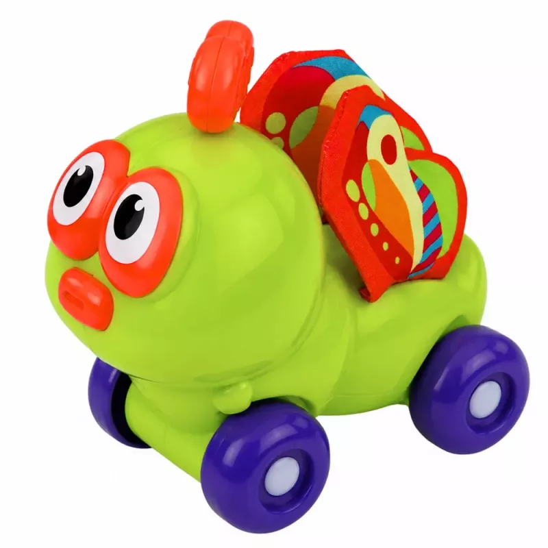LEAN TOYS Interaktiivne mesilase sensoorne sõiduauto mänguasi väikelastele, roheline