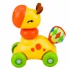 LEAN TOYS Interaktiivne sensoorne mänguasi Kaelkirjakauto väikelastele Kollane